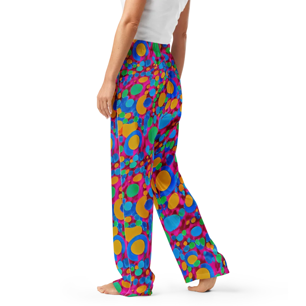 Chromatic Pebble Rush on Women's Pajama Pants — Left