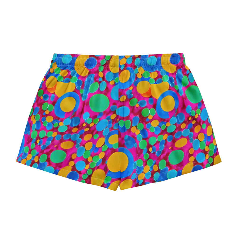 Chromatic Pebble Rush on Women's Pajama Shorts — Back