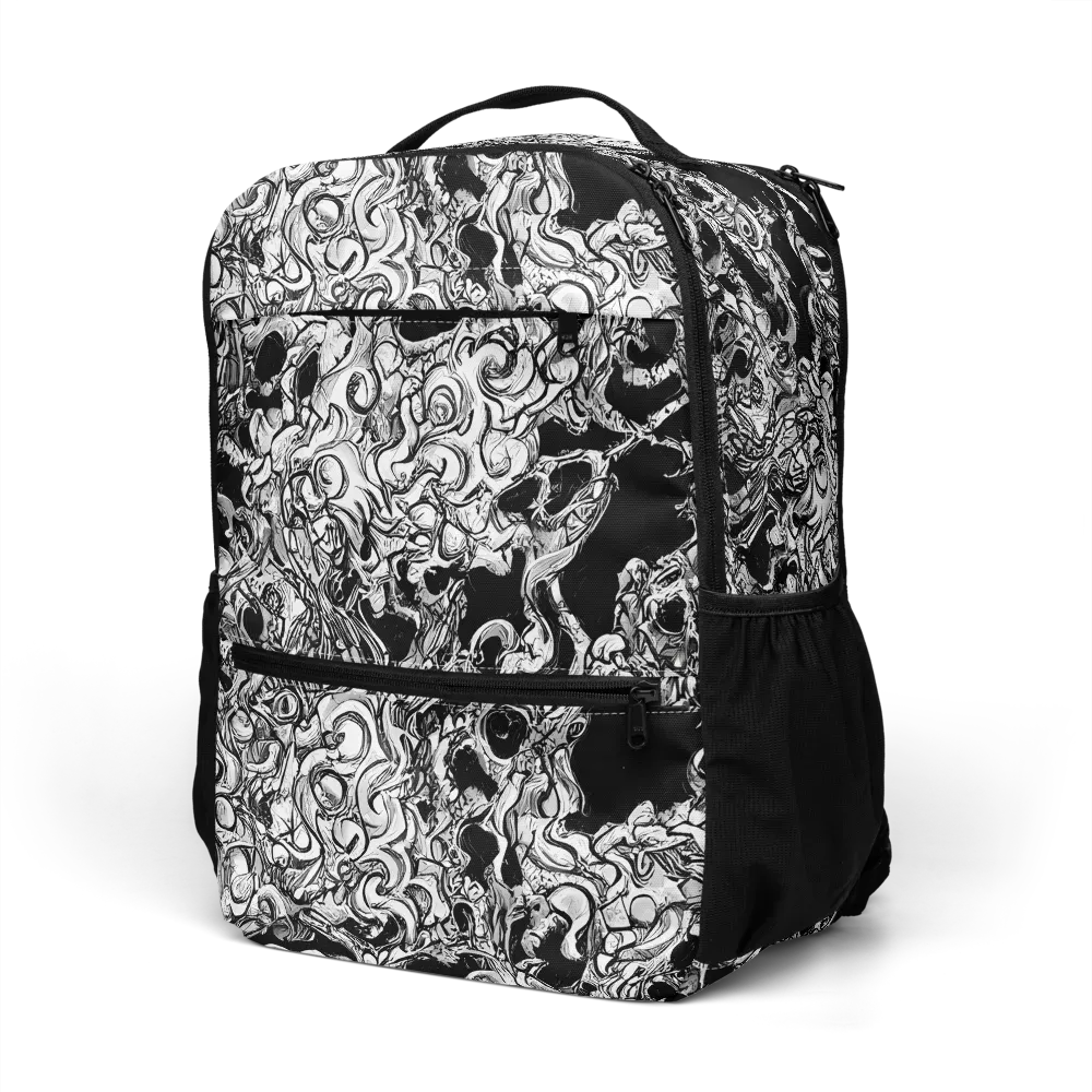 Ebon Labyrinth on Utility Backpack — Left Front