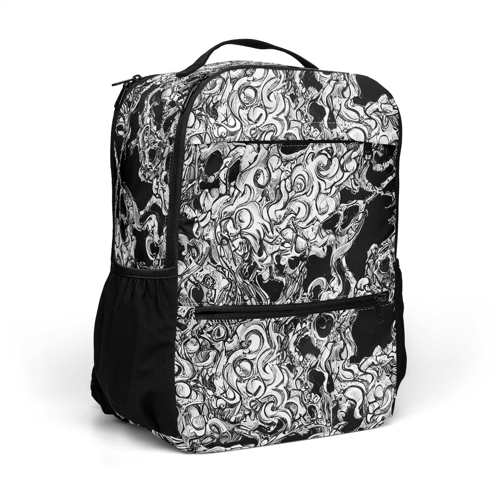 Ebon Labyrinth on Utility Backpack — Right Front