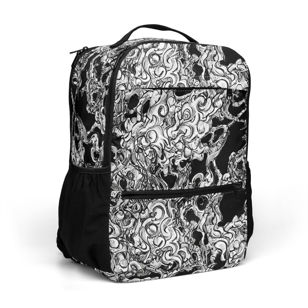 Ebon Labyrinth on Utility Backpack — Right Front