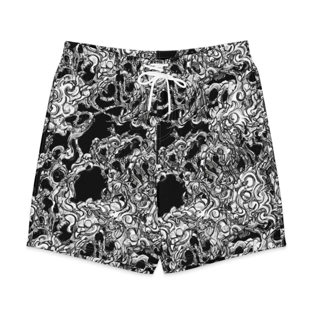 Ebon Labyrinth on Men's Board Shorts — Front