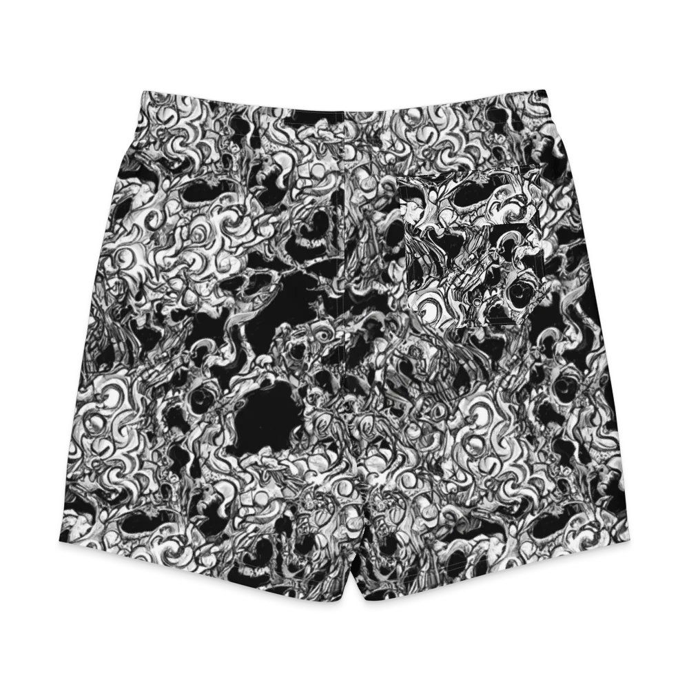 Ebon Labyrinth on Men's Board Shorts — Back