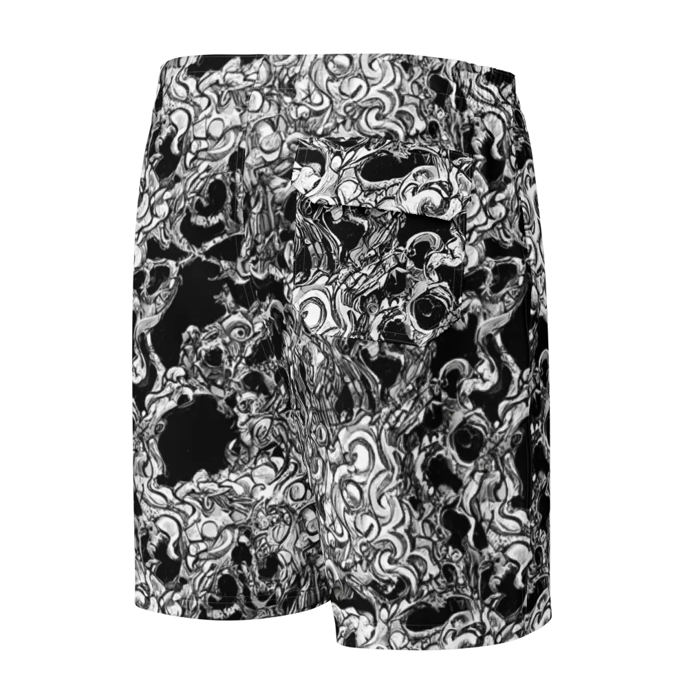 Ebon Labyrinth on Men's Board Shorts — Back