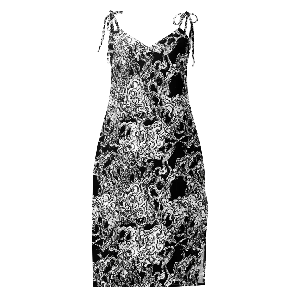 Ebon Labyrinth on Slip Dress — Front