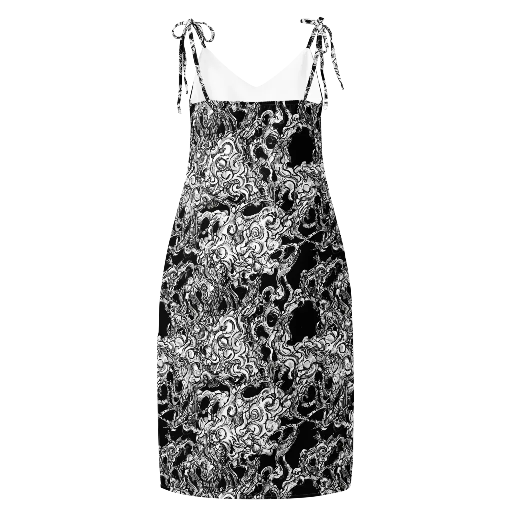 Ebon Labyrinth on Slip Dress — Back