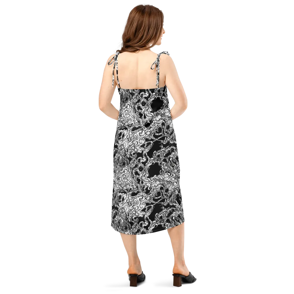 Ebon Labyrinth on Slip Dress — Back
