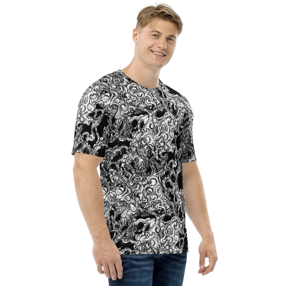 Ebon Labyrinth on Men's Crew Neck T-Shirt — Right