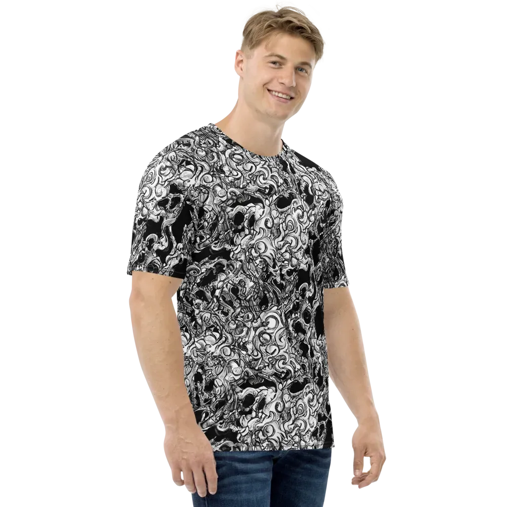 Ebon Labyrinth on Men's Crew Neck T-Shirt — Right