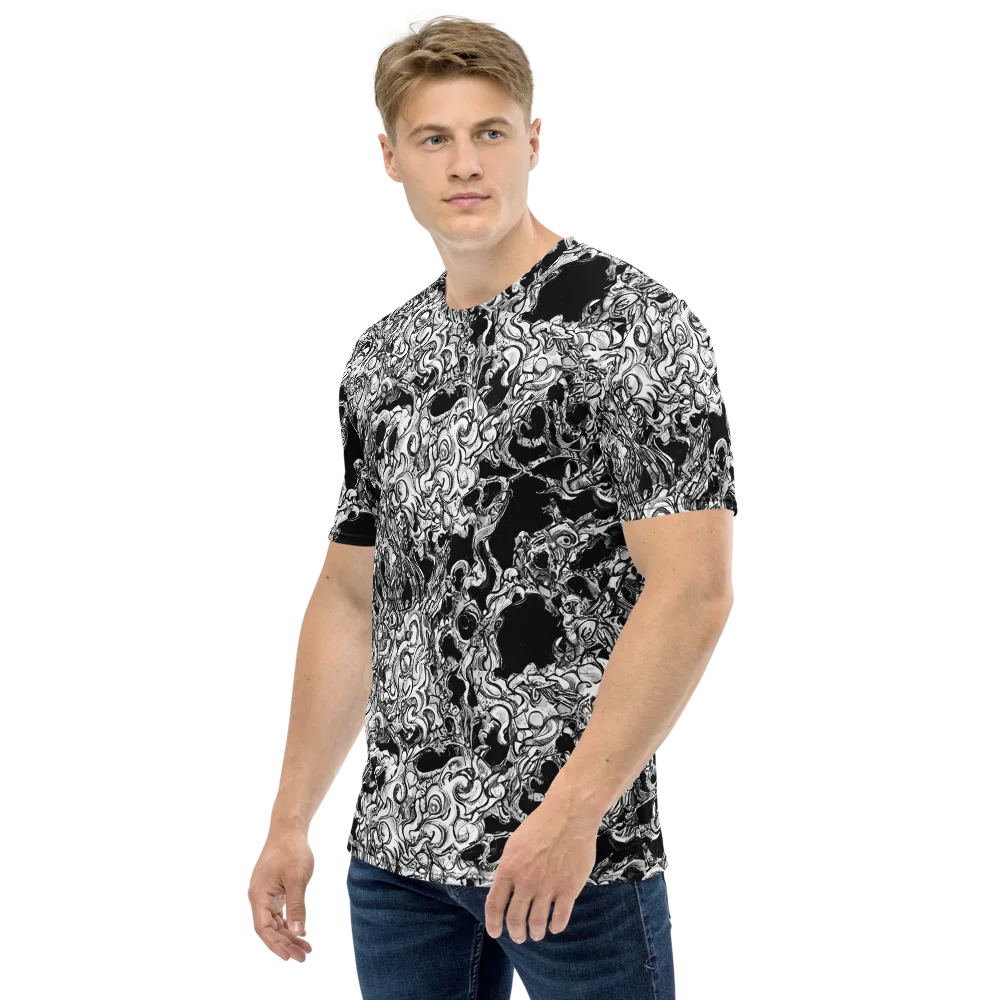 Ebon Labyrinth on Men's Crew Neck T-Shirt — Left