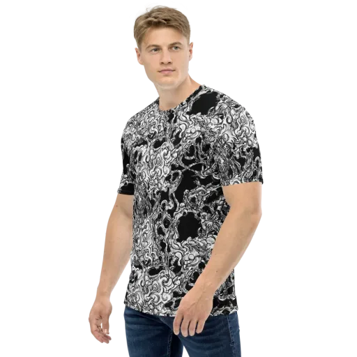 Ebon Labyrinth on a Men's Crew Neck T-Shirt