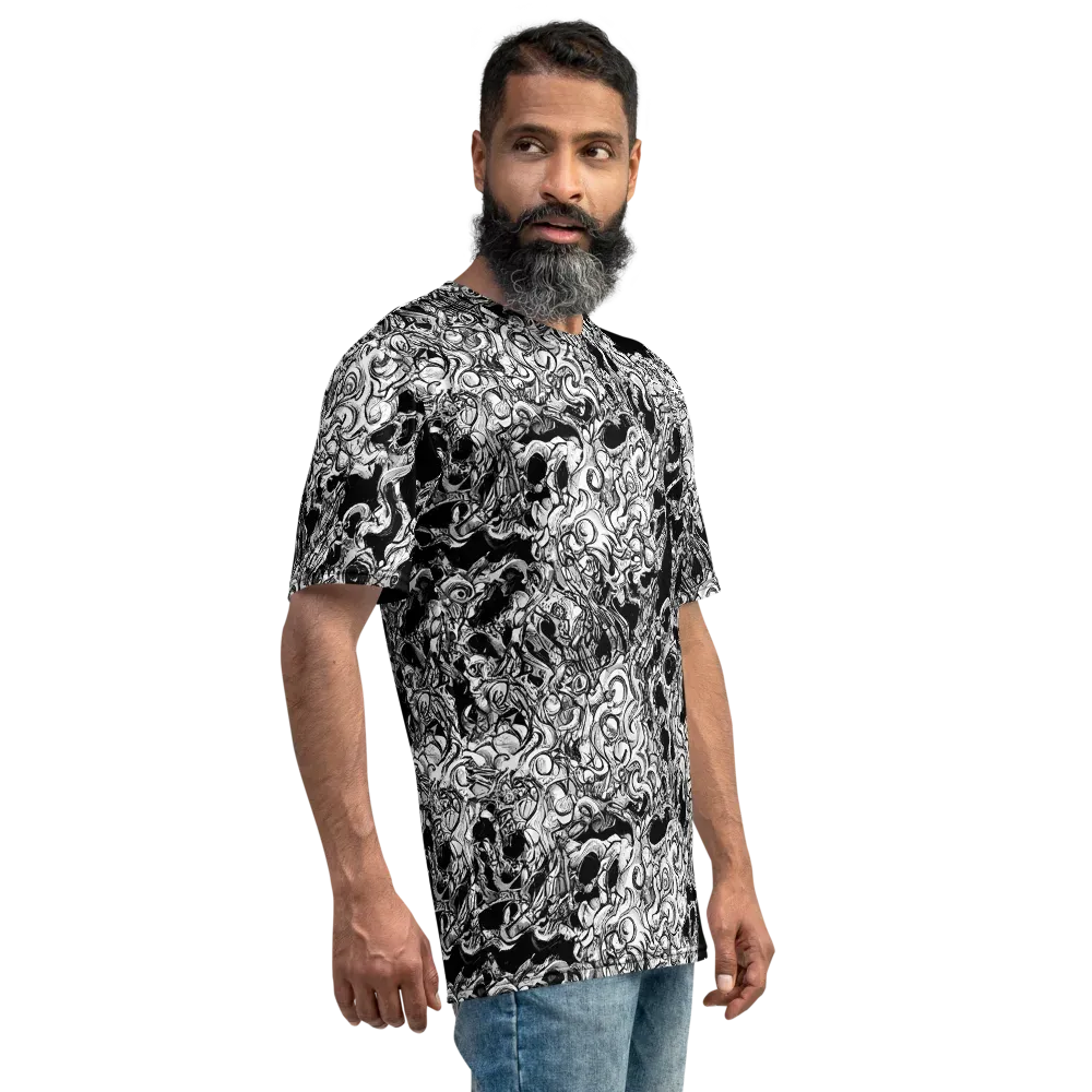 Ebon Labyrinth on Men's Crew Neck T-Shirt — Right