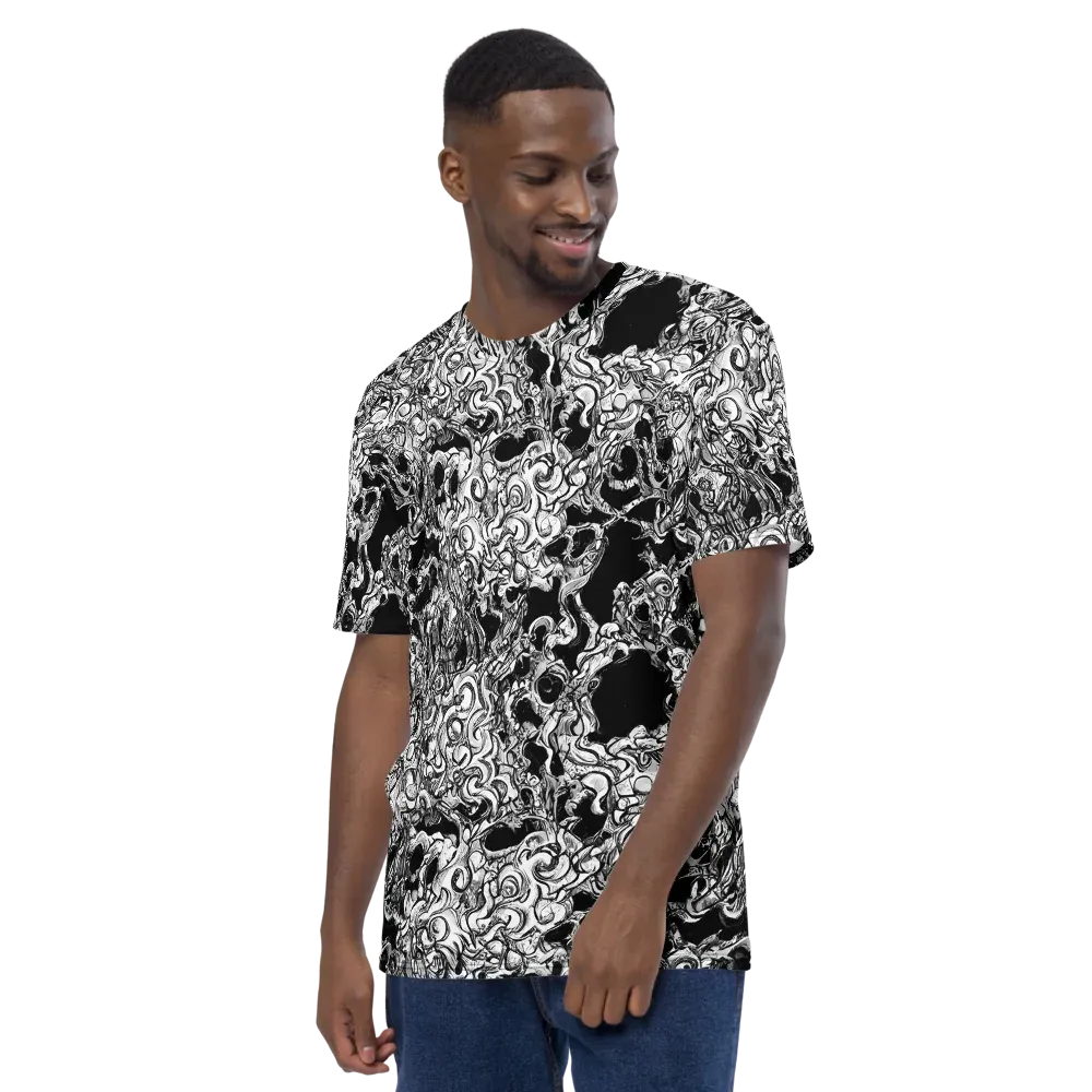 Ebon Labyrinth on Men's Crew Neck T-Shirt — Left