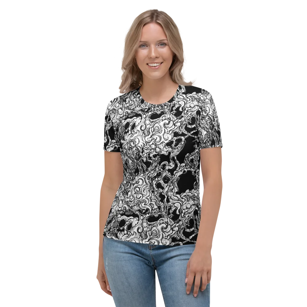 Ebon Labyrinth on Women's Crew Neck T-Shirt — Front