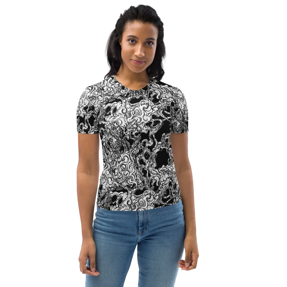 Ebon Labyrinth on Women's Crew Neck T-Shirt — Front