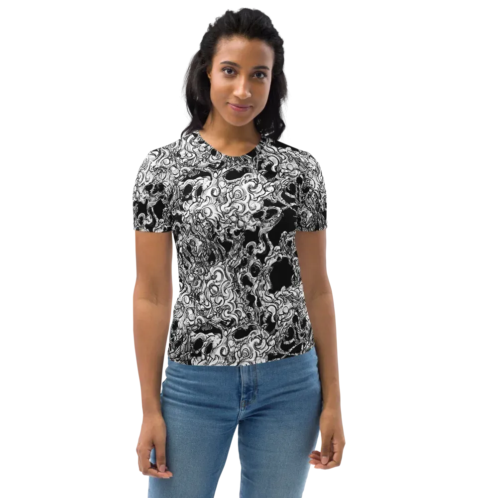 Ebon Labyrinth on Women's Crew Neck T-Shirt — Front