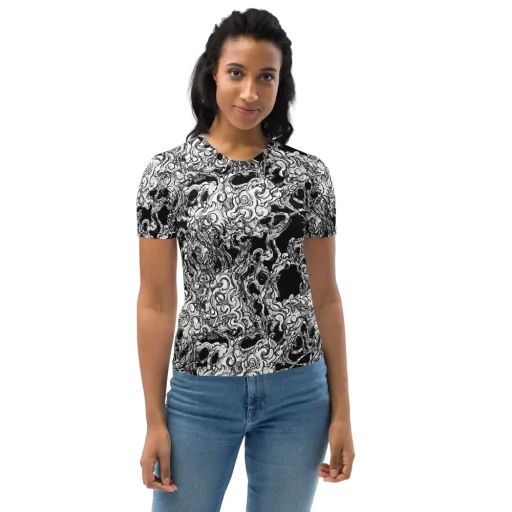 Ebon Labyrinth on a Women's Crew Neck T-Shirt