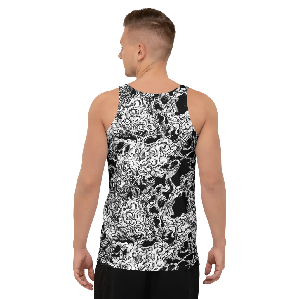 Ebon Labyrinth on Men's Tank Top — Back