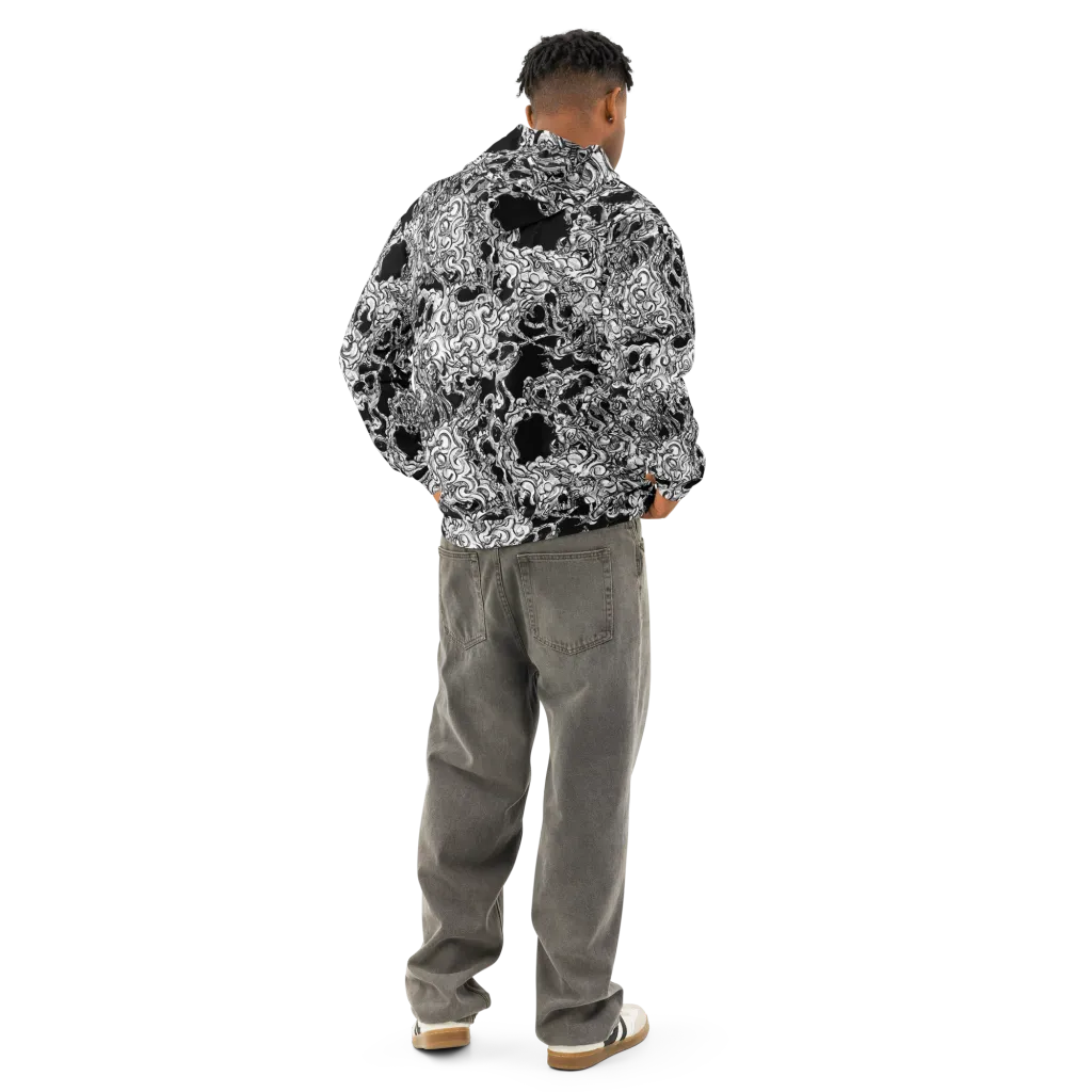 Ebon Labyrinth on Cotton Hoodie — Back