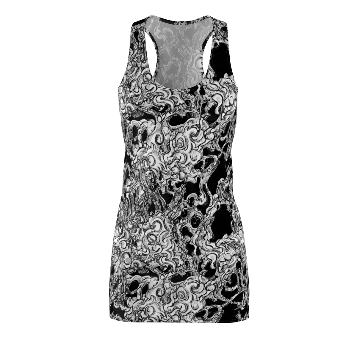 Ebon Labyrinth on Racerback Dress — Front