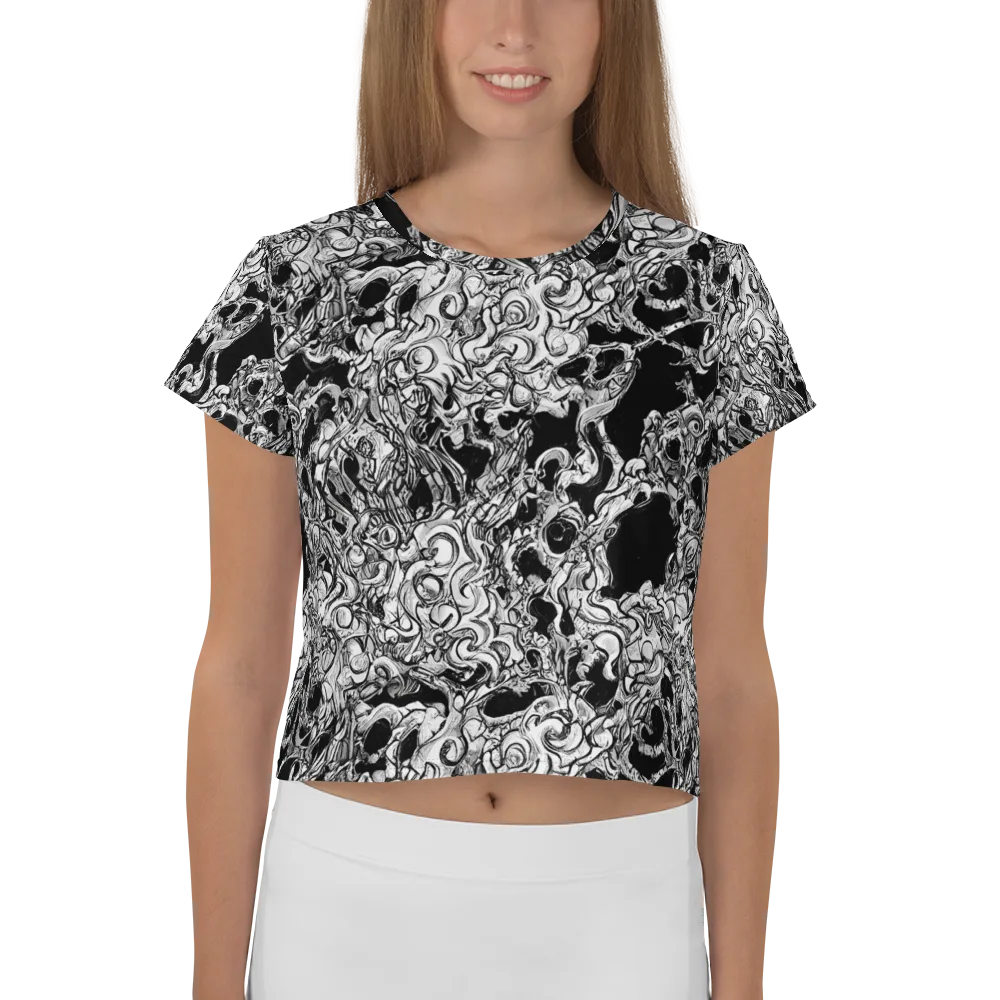 Ebon Labyrinth on Crop Tee — Front