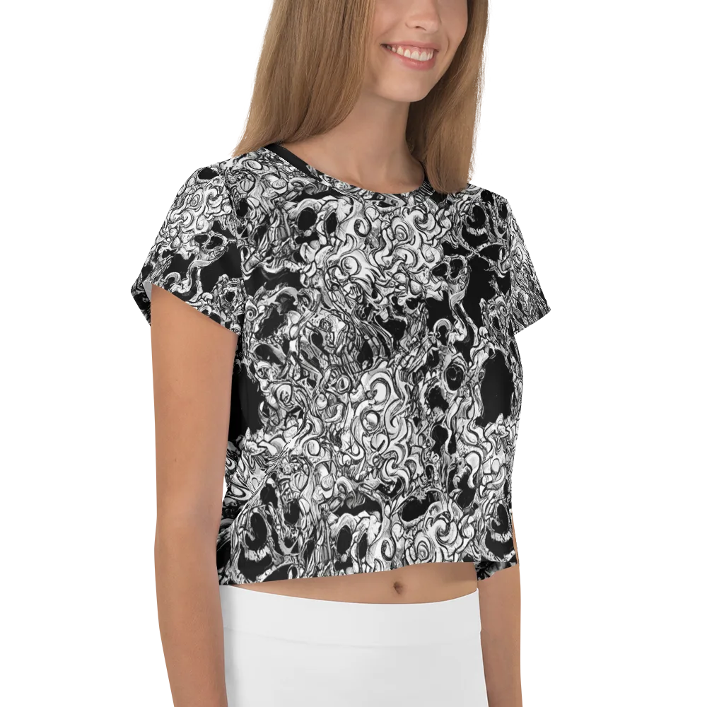 Ebon Labyrinth on Crop Tee — Right