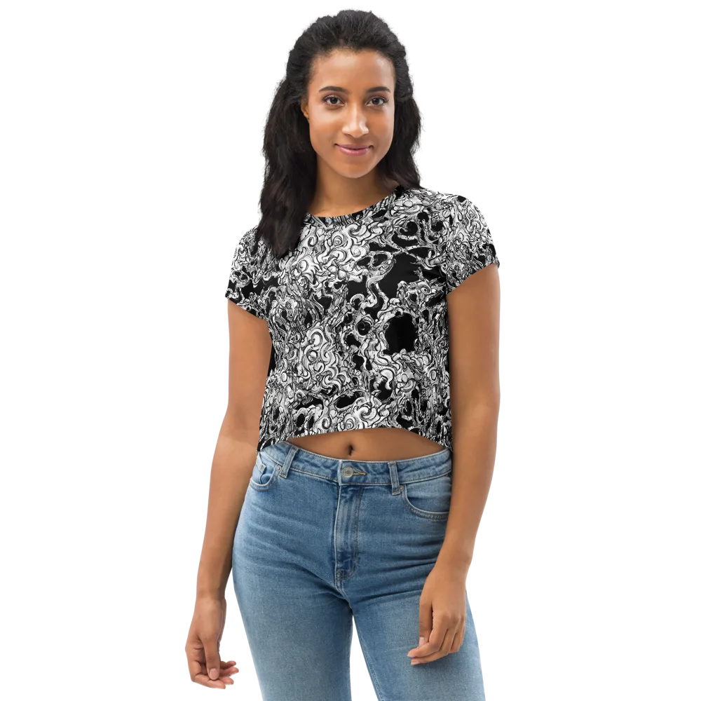 Ebon Labyrinth on Crop Tee — Front