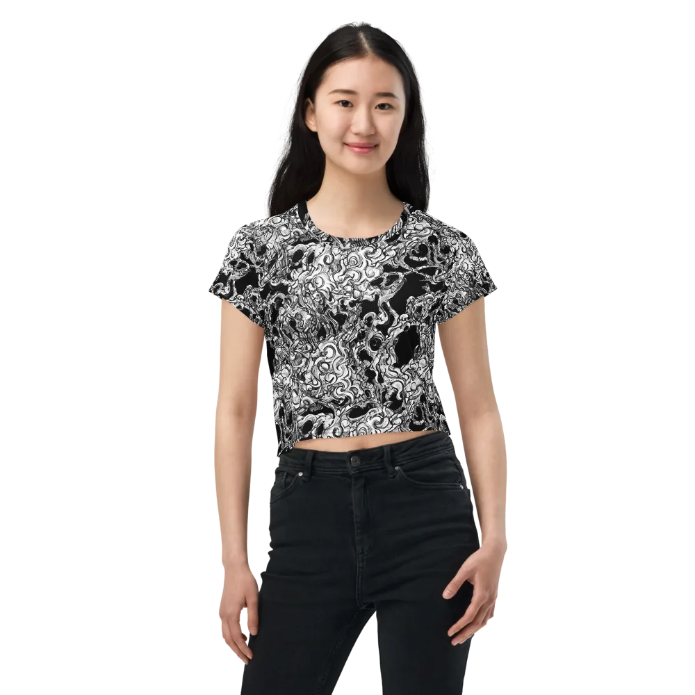 Ebon Labyrinth on Crop Tee — Front