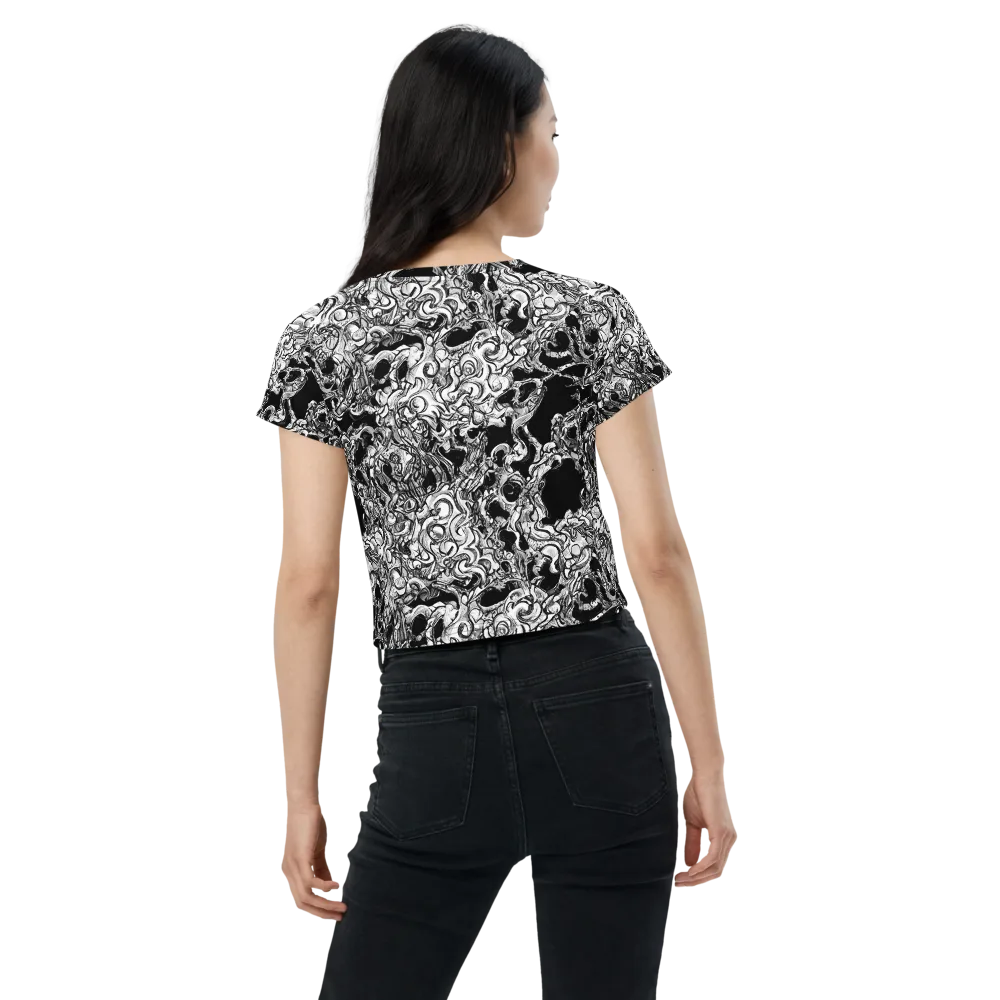 Ebon Labyrinth on Crop Tee — Back