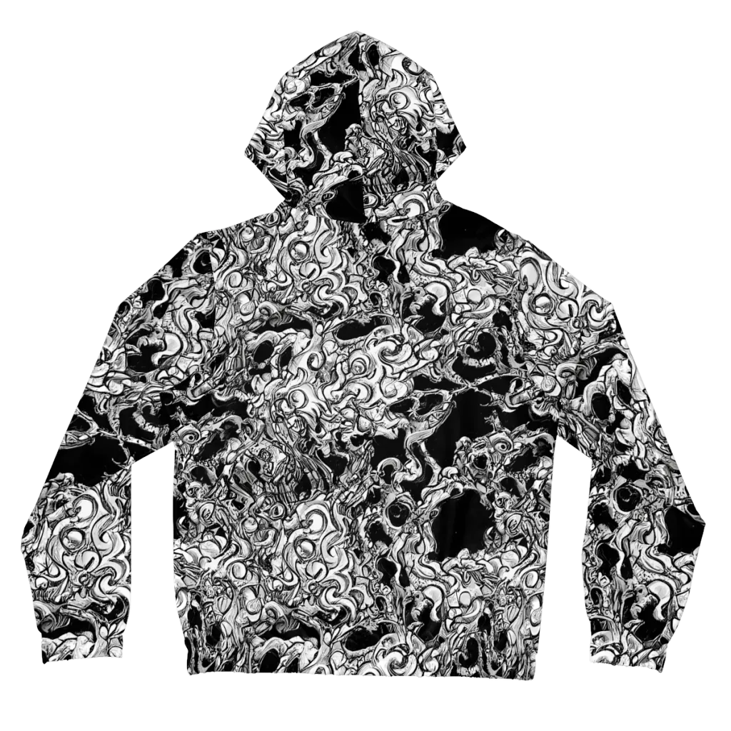 Ebon Labyrinth on Women's Full-Zip Hoodie — Back