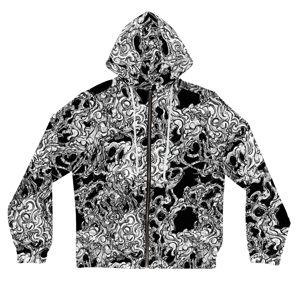 Ebon Labyrinth on Women's Full-Zip Hoodie — Front