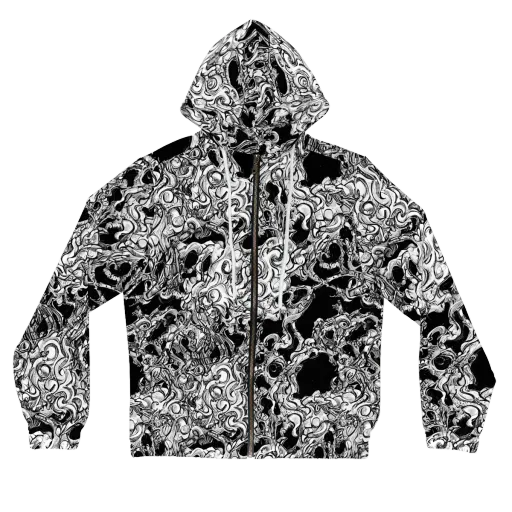 Ebon Labyrinth on a Women's Full-Zip Hoodie