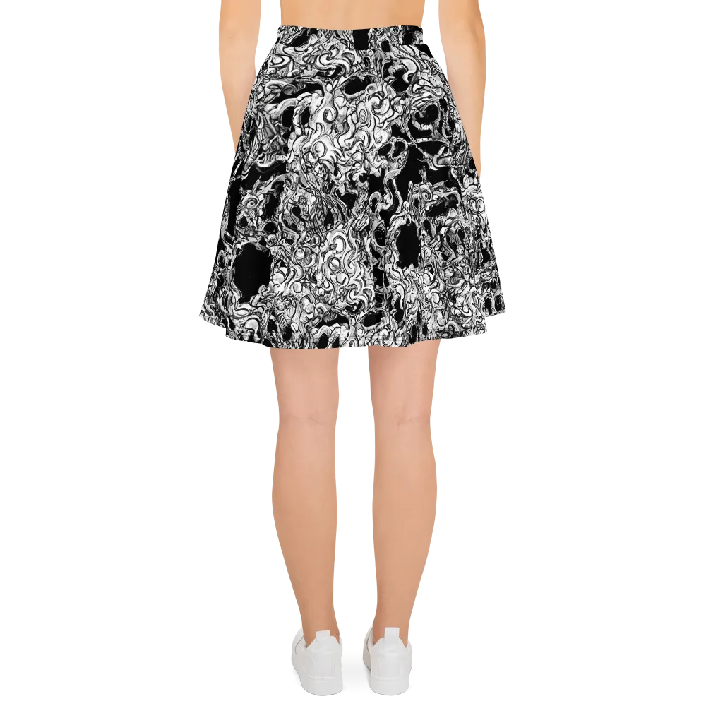 Ebon Labyrinth on Skater Skirt — Back