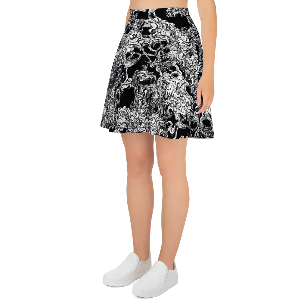 Ebon Labyrinth on Skater Skirt — Left
