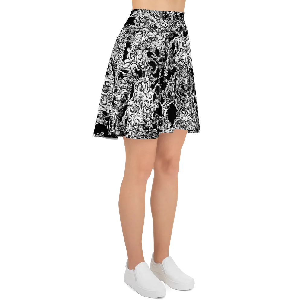 Ebon Labyrinth on Skater Skirt — Right