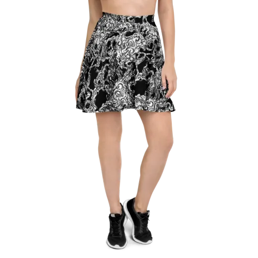 Ebon Labyrinth on a Skater Skirt