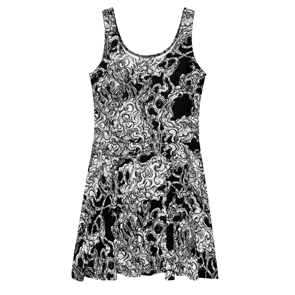 Ebon Labyrinth on Skater Dress — Front