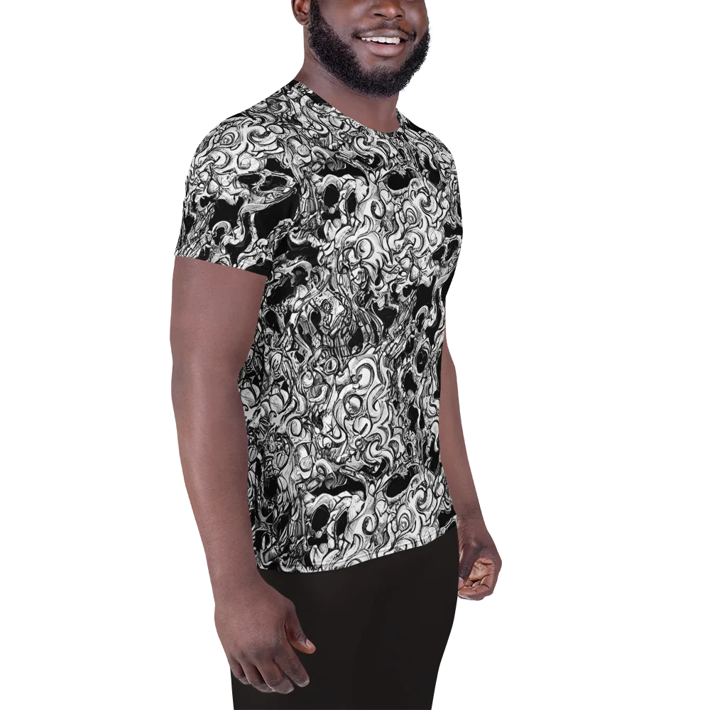 Ebon Labyrinth on Men's Athletic T-Shirt — Right