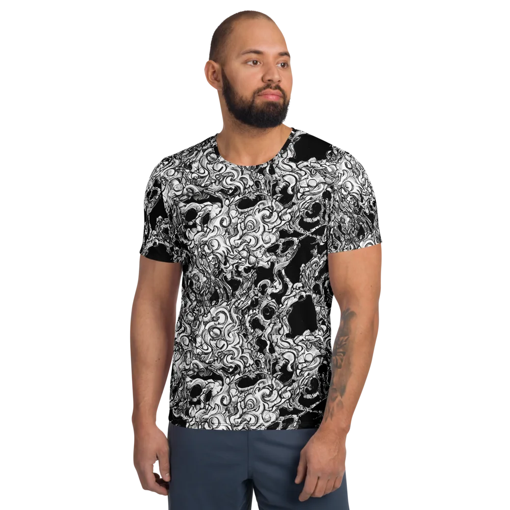 Ebon Labyrinth on Men's Athletic T-Shirt — Front