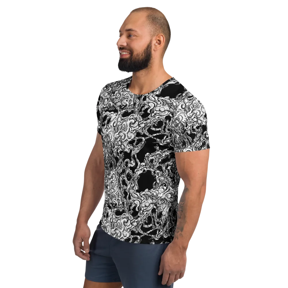 Ebon Labyrinth on Men's Athletic T-Shirt — Left