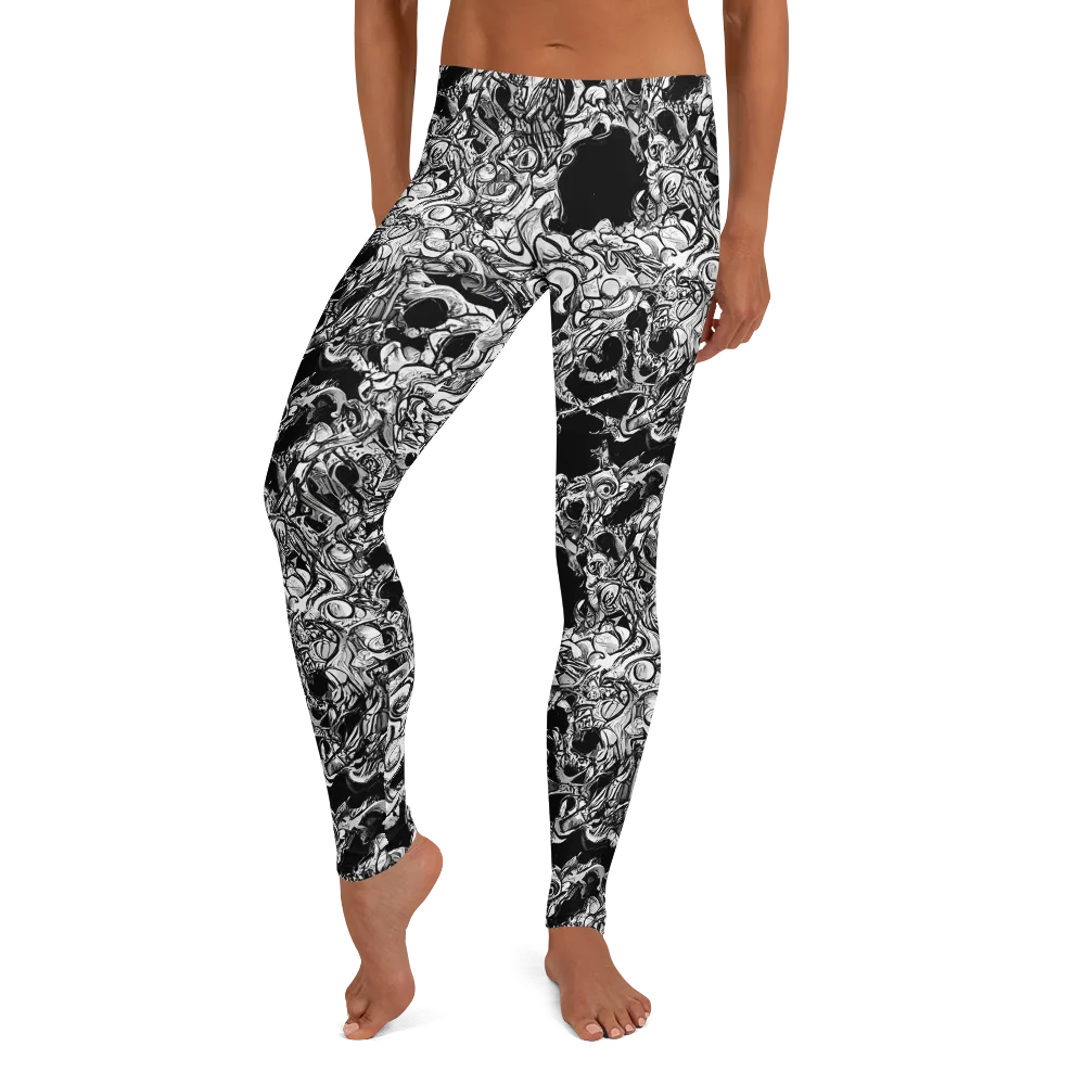 Ebon Labyrinth on Leggings — Front