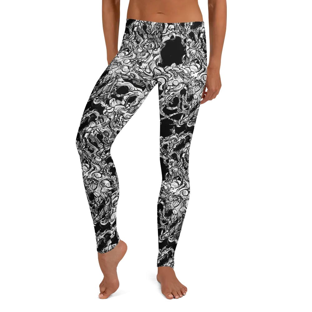 Ebon Labyrinth on Leggings — Front