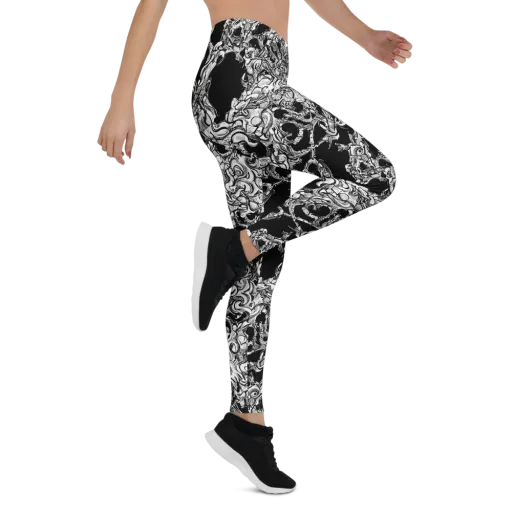 Ebon Labyrinth on a Leggings