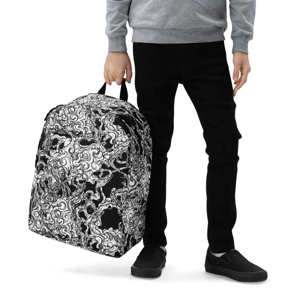 Ebon Labyrinth on Minimalist Backpack — Zoomed-in