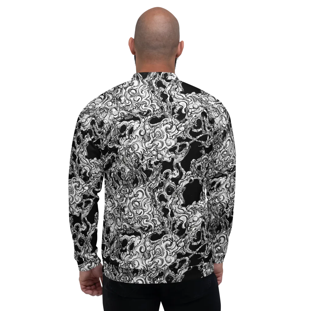 Ebon Labyrinth on Bomber Jacket — Back