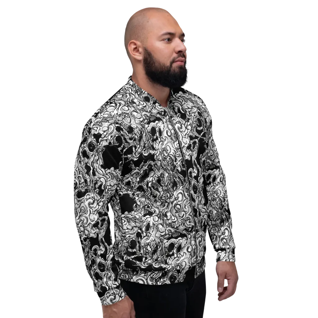 Ebon Labyrinth on Bomber Jacket — Right