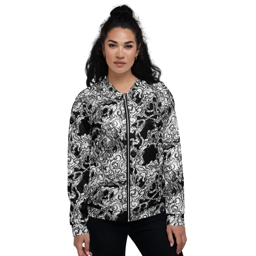 Ebon Labyrinth on Bomber Jacket — Front