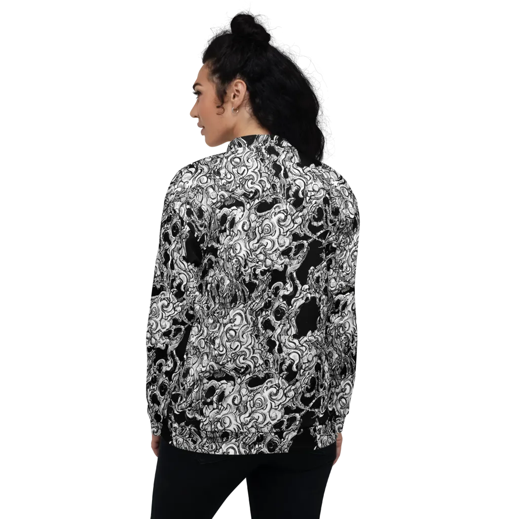 Ebon Labyrinth on Bomber Jacket — Back