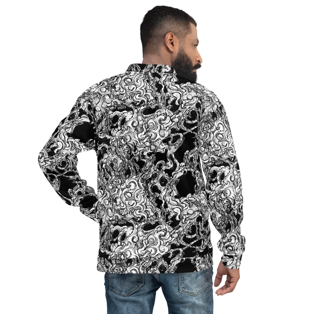 Ebon Labyrinth on Bomber Jacket — Back