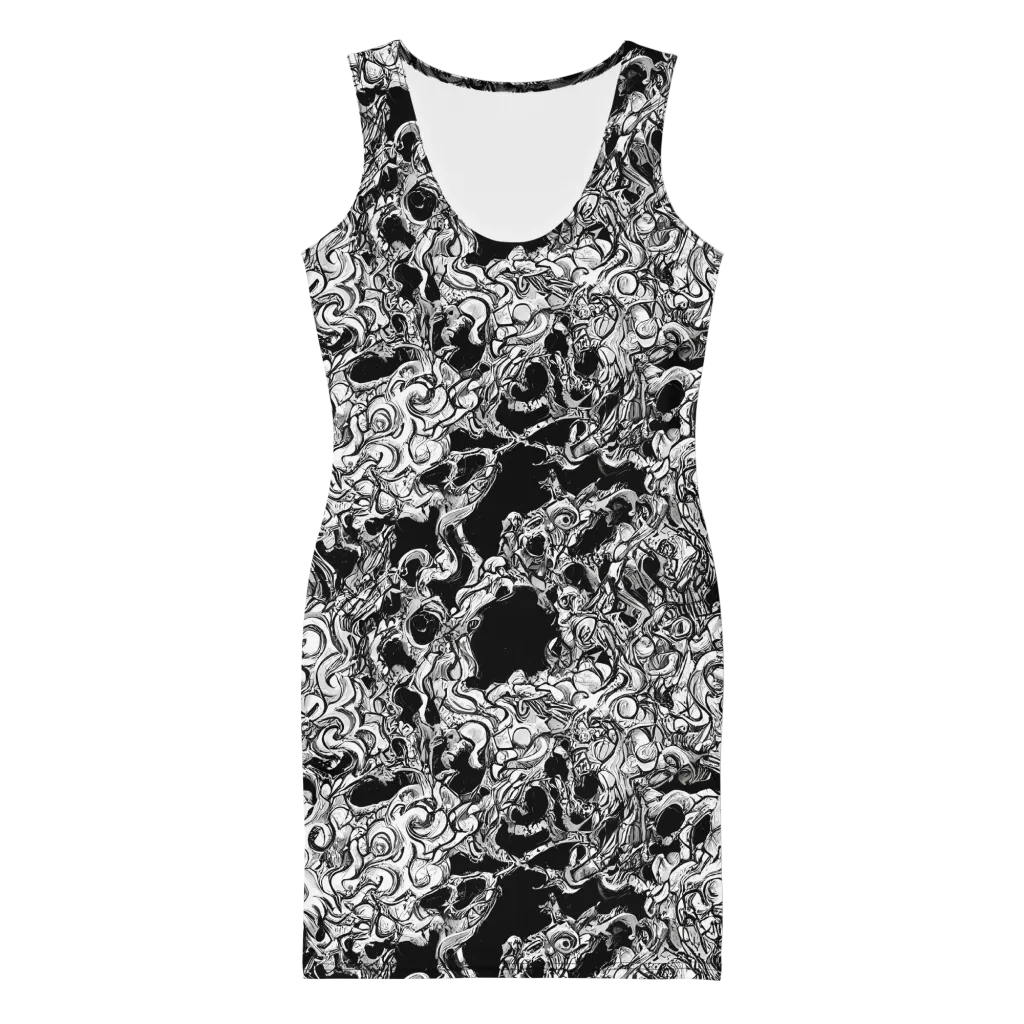 Ebon Labyrinth on Bodycon Dress — Front